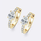 Crystal Hoop Earrings in Two Tones