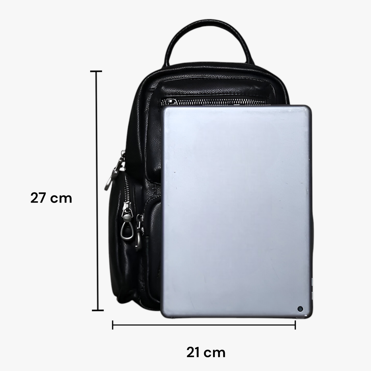 Men's Two-in-One Leather Chest Bag and Backpack