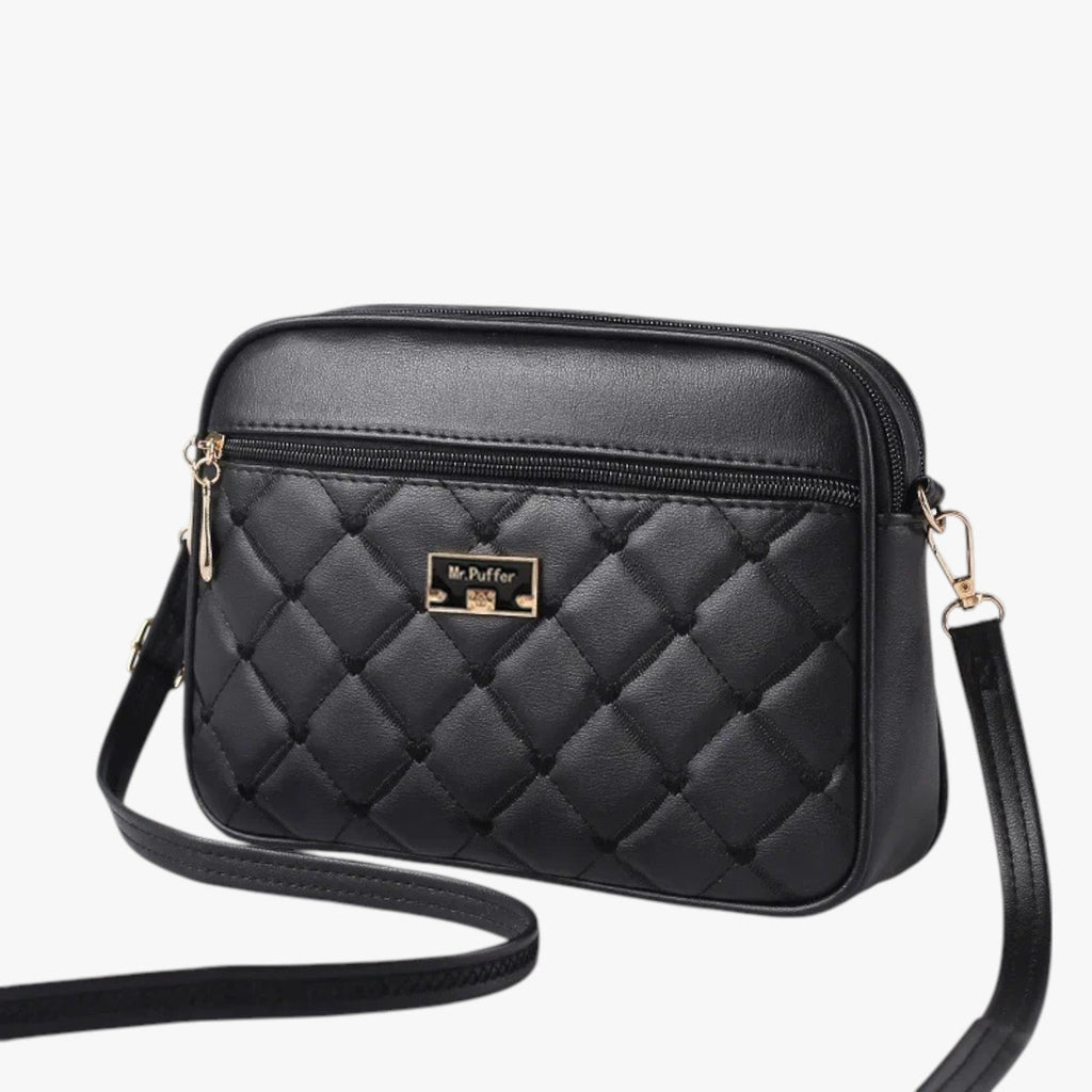 Women's Small Diamond-Quilted PU Shoulder Bag
