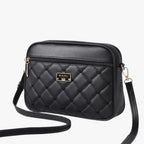 Women's Small Diamond-Quilted PU Shoulder Bag
