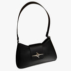 Y2K-Style Black Mini Shoulder Bag with Adjustable Strap