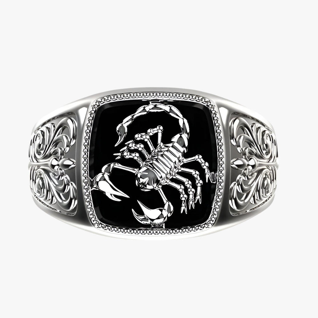 Scorpion Ring in Silver-Tone Stainless Steel