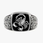 Scorpion Ring in Silver-Tone Stainless Steel