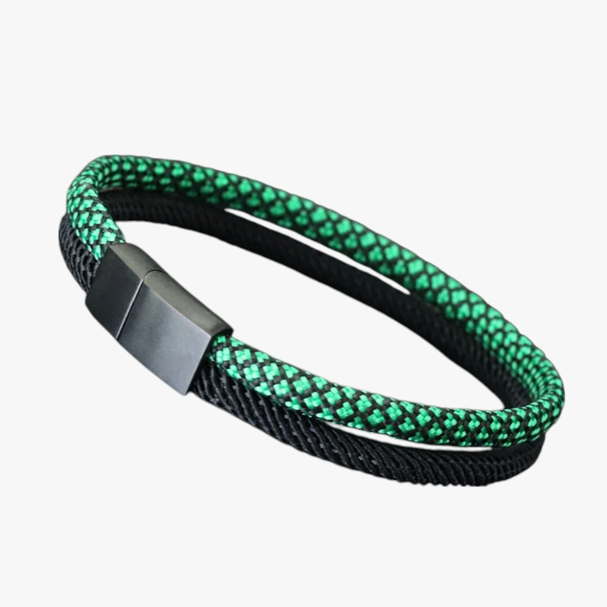 Tweekleurige paracord-armband met magneetsluiting