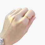 Gepolijste goudkleurige ring van 2 mm, smal profiel