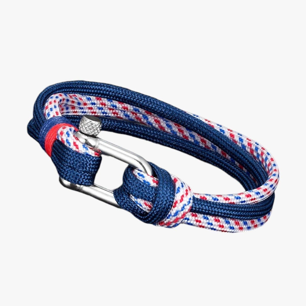 Paracord Rope Bracelet with Nautical Hook Clasp
