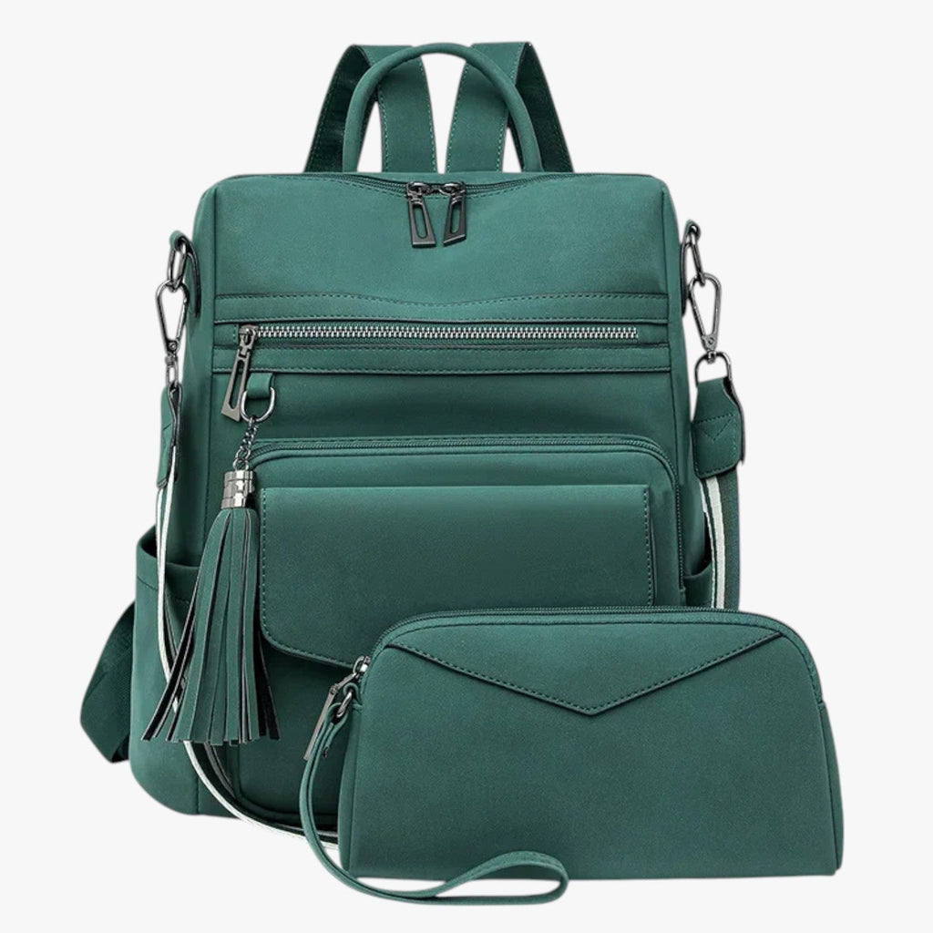 Elegant Soft Leather Backpack with Laptop Space