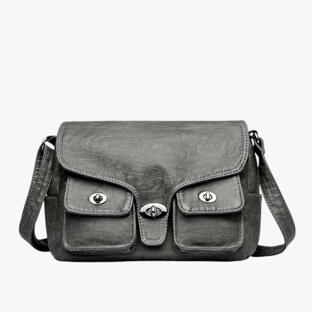 Retro-Style Soft PU Leather Lightweight Handbag