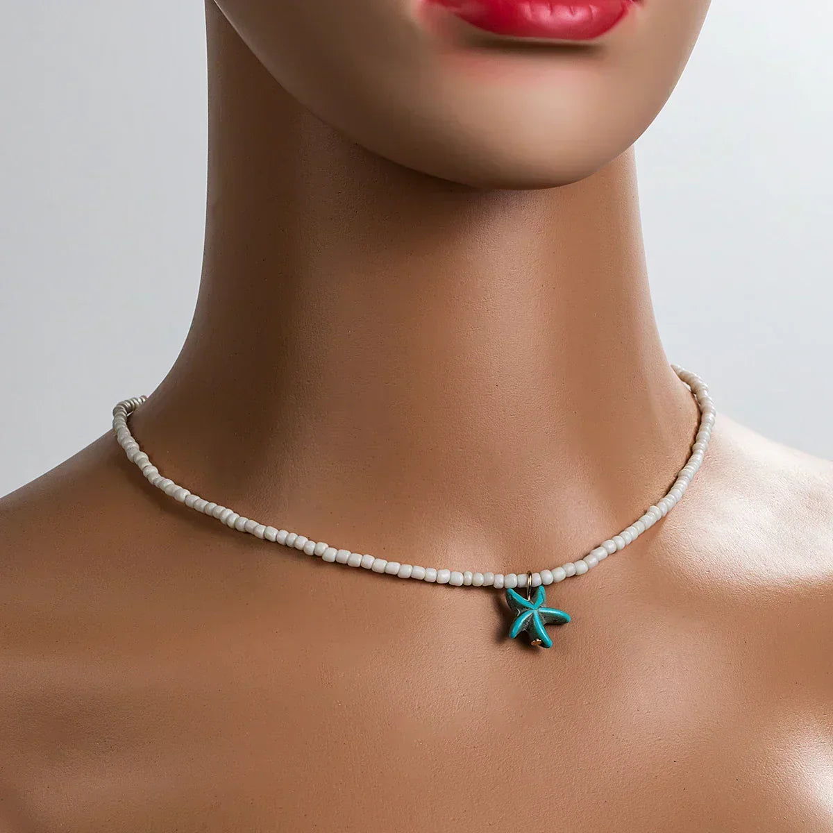 Bohemian Turquoise Starfish Necklace