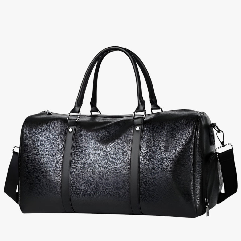Men's Elegant Leather Weekend, Work and Gym Travel Bag