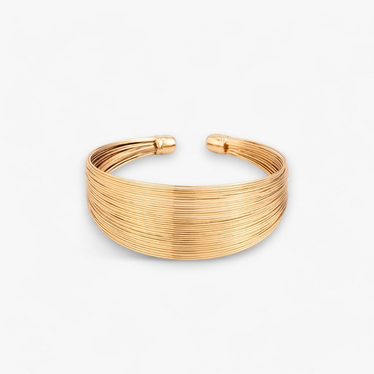 Gelaagde bangle in vintage goudkleur