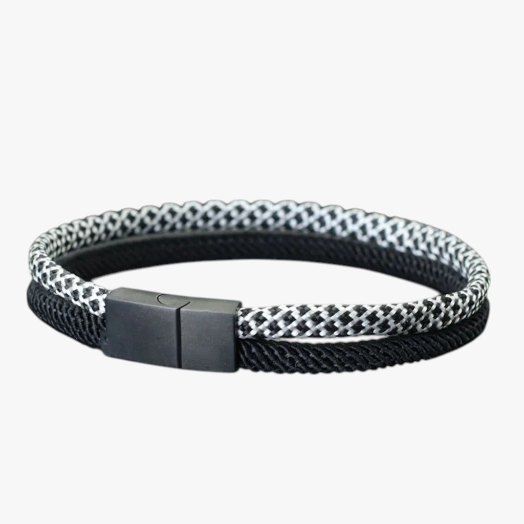 Tweekleurige paracord-armband met magneetsluiting