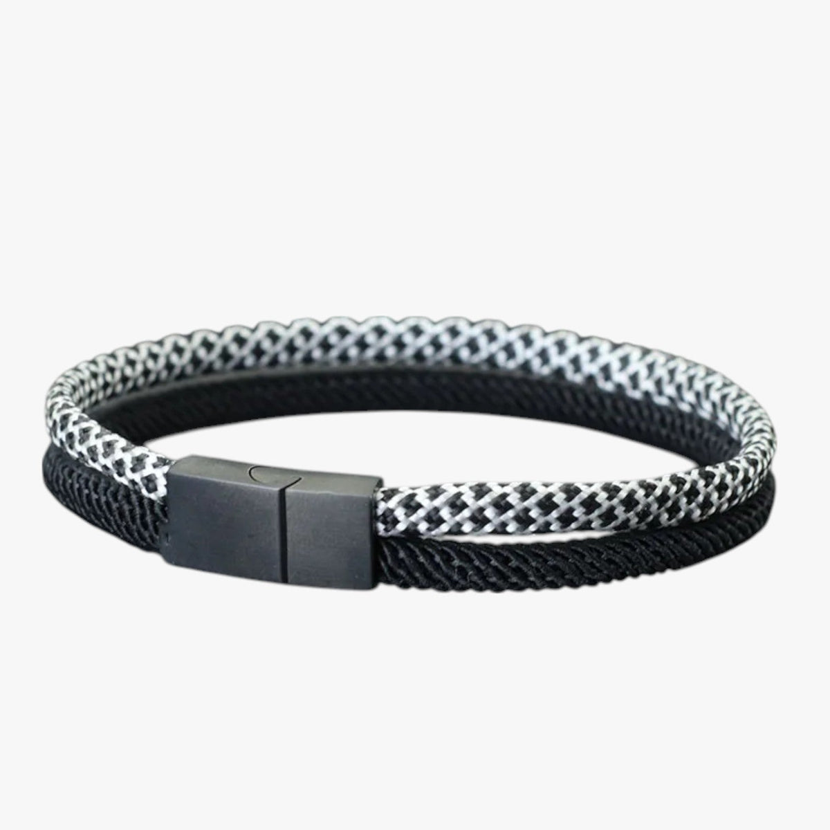 Tweekleurige paracord-armband met magneetsluiting