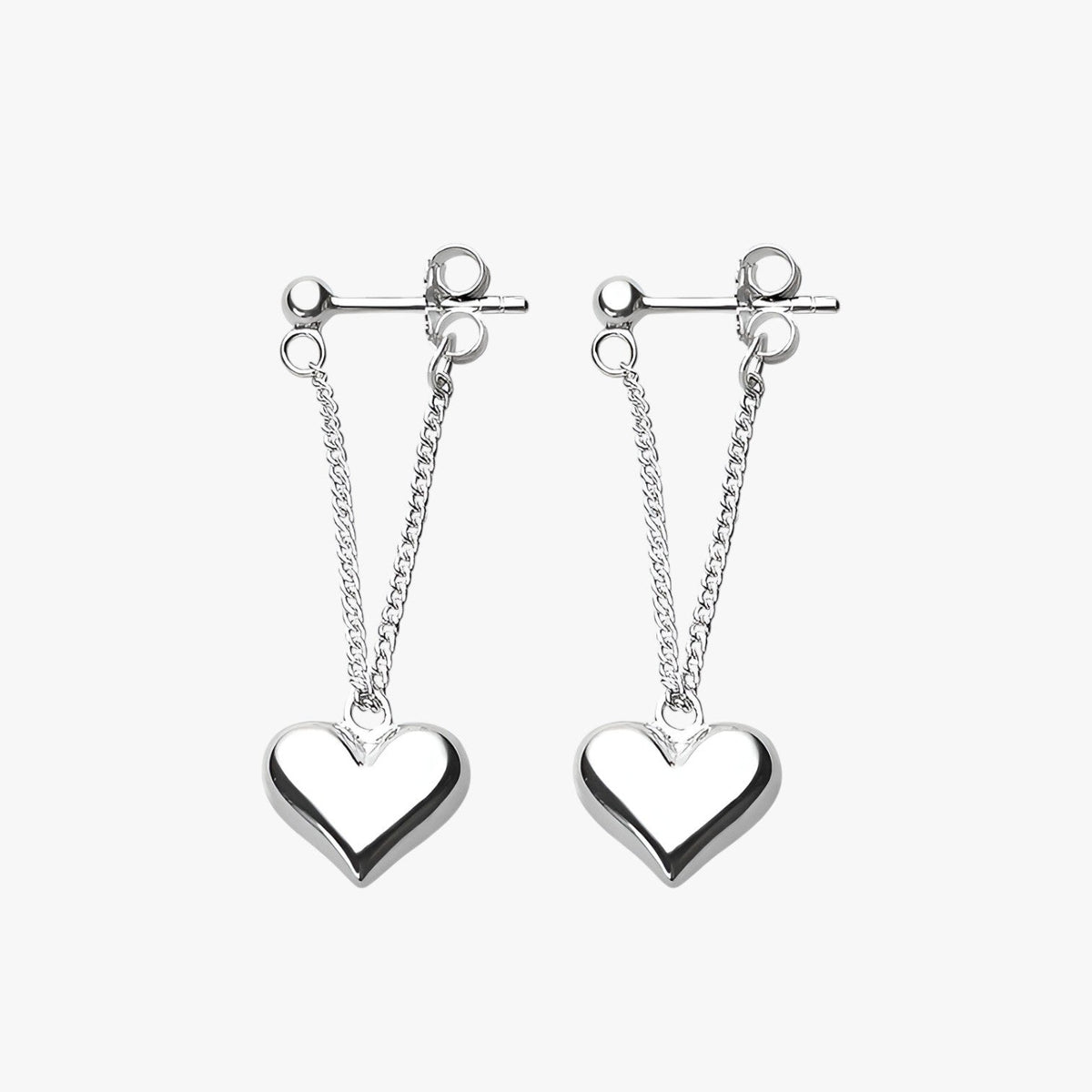 Hartoorbellen van sterling zilver