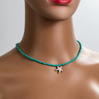 Bohemian Turquoise Starfish Necklace