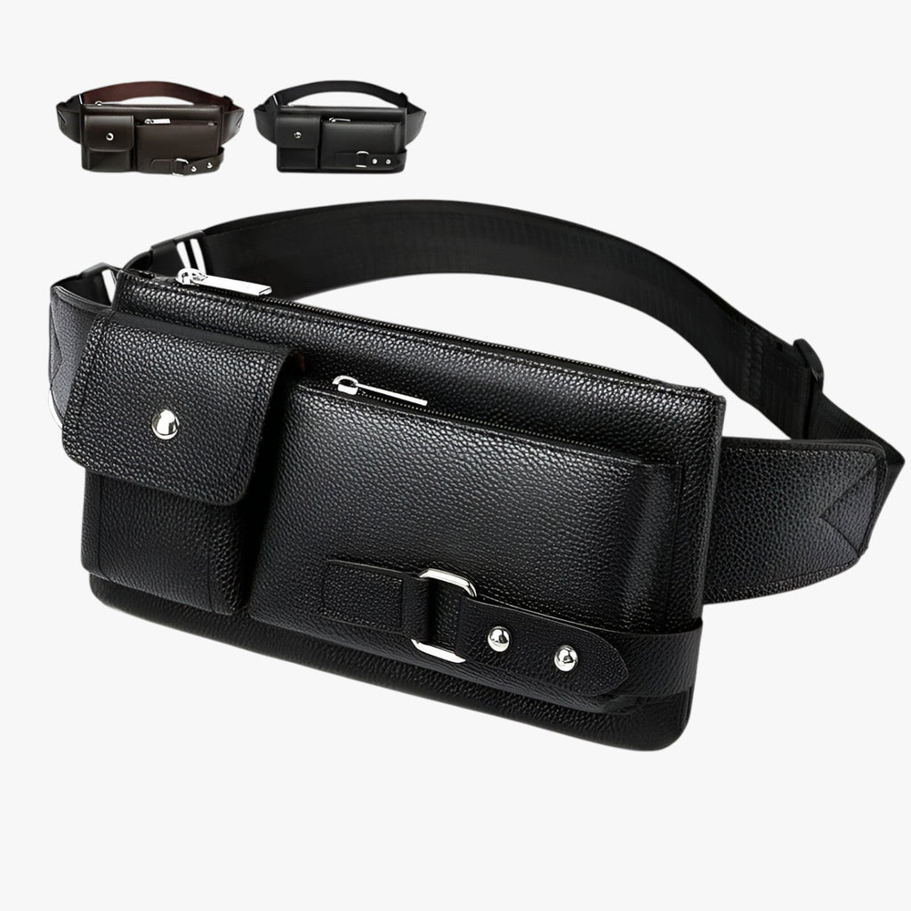 Multifunctional Leather Hands-Free Belt Bag