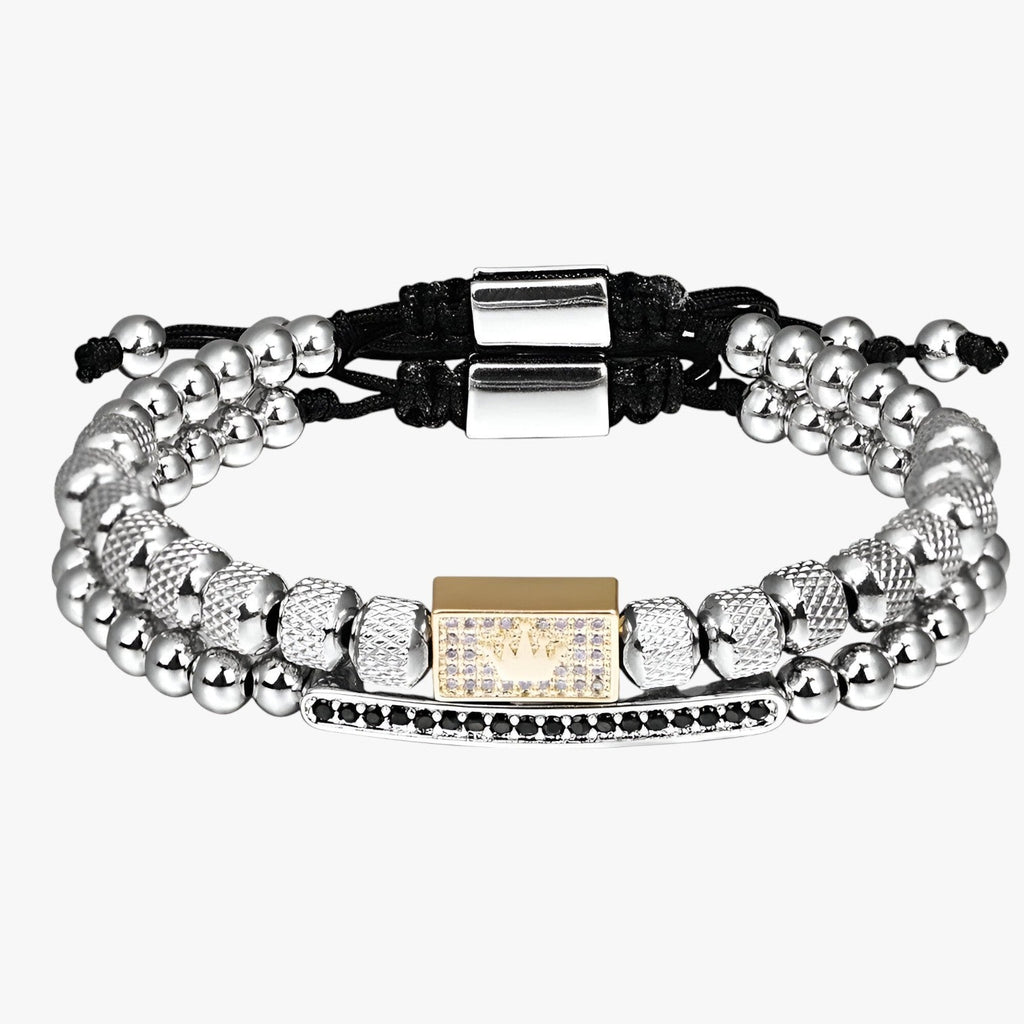 Set van twee armbanden met kroondetail
