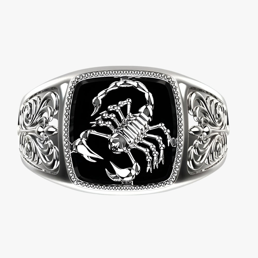 Scorpion Ring in Silver-Tone Stainless Steel