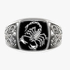 Scorpion Ring in Silver-Tone Stainless Steel