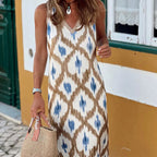 Ombre Satin-Look Cut-Out Strappy Maxi Dress