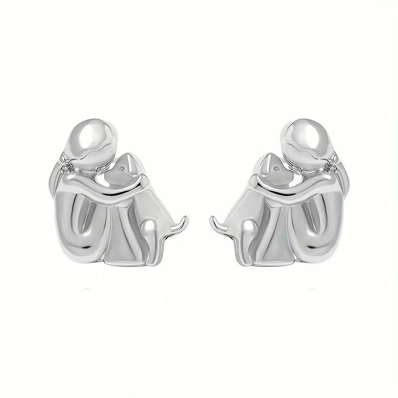 Hug Earrings in Three Metal Finishes