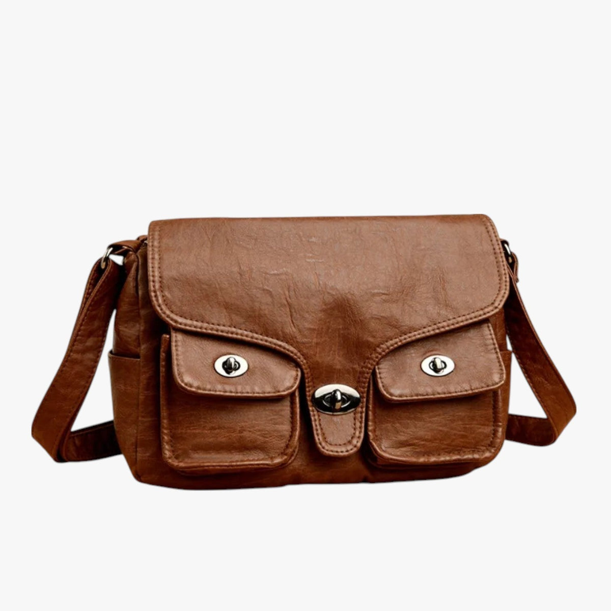 Retro-Style Soft PU Leather Lightweight Handbag