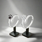 Adjustable 925 Sterling Silver Hand and Paw Print Ring