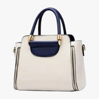 Chic Contrast-Colour Professional Work Handbag