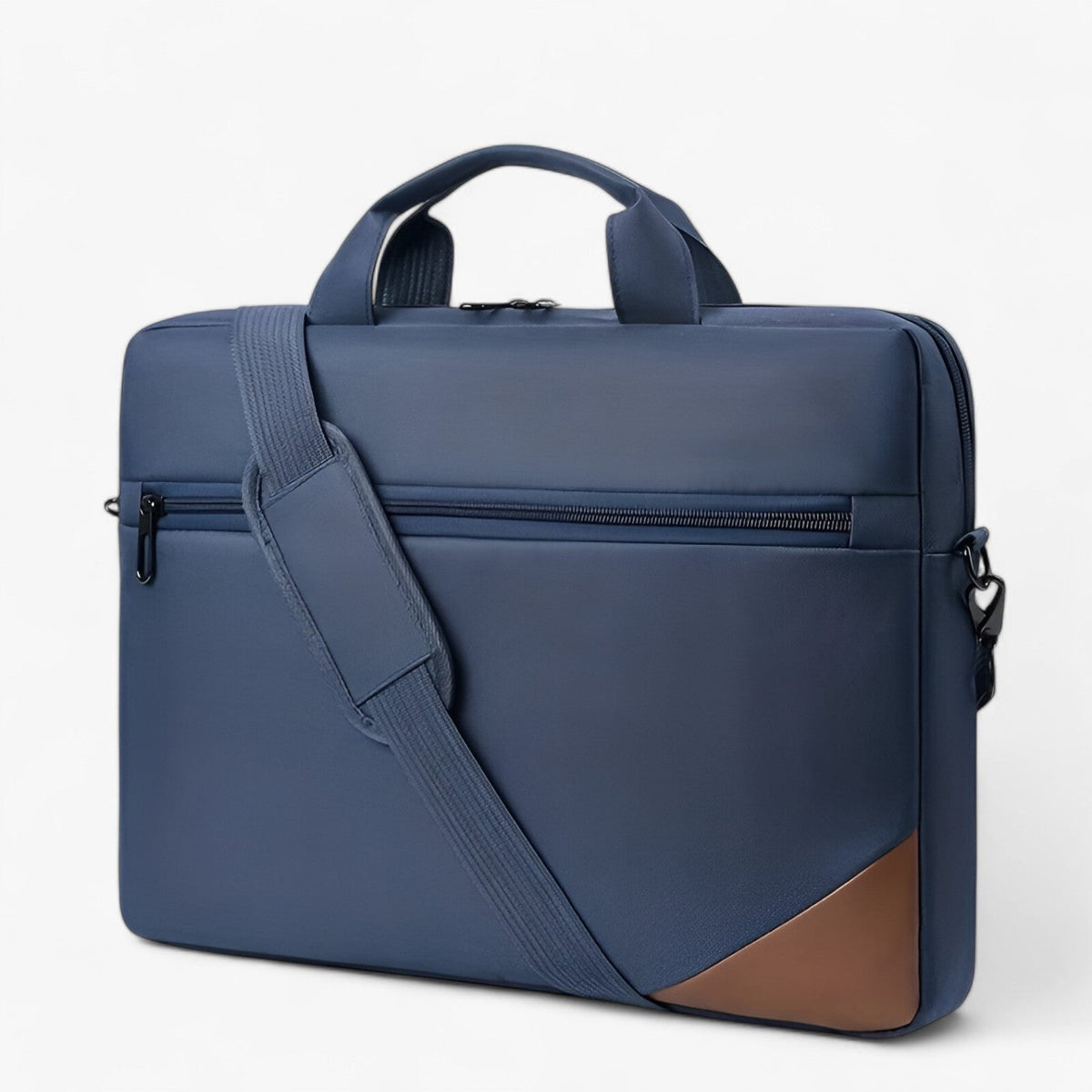 Compacte moderne laptoptas met grote inhoud in vijf kleuren