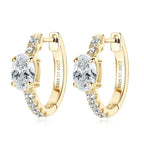 Crystal Hoop Earrings in Two Tones