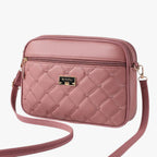 Women's Small Diamond-Quilted PU Shoulder Bag