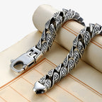 Zilveren armband met patroon, 18 cm