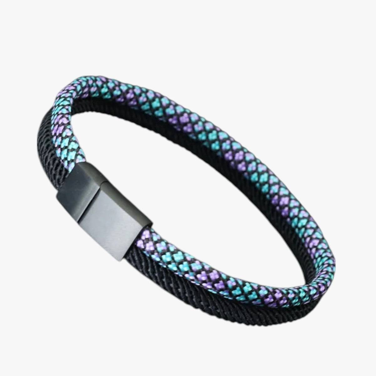 Tweekleurige paracord-armband met magneetsluiting