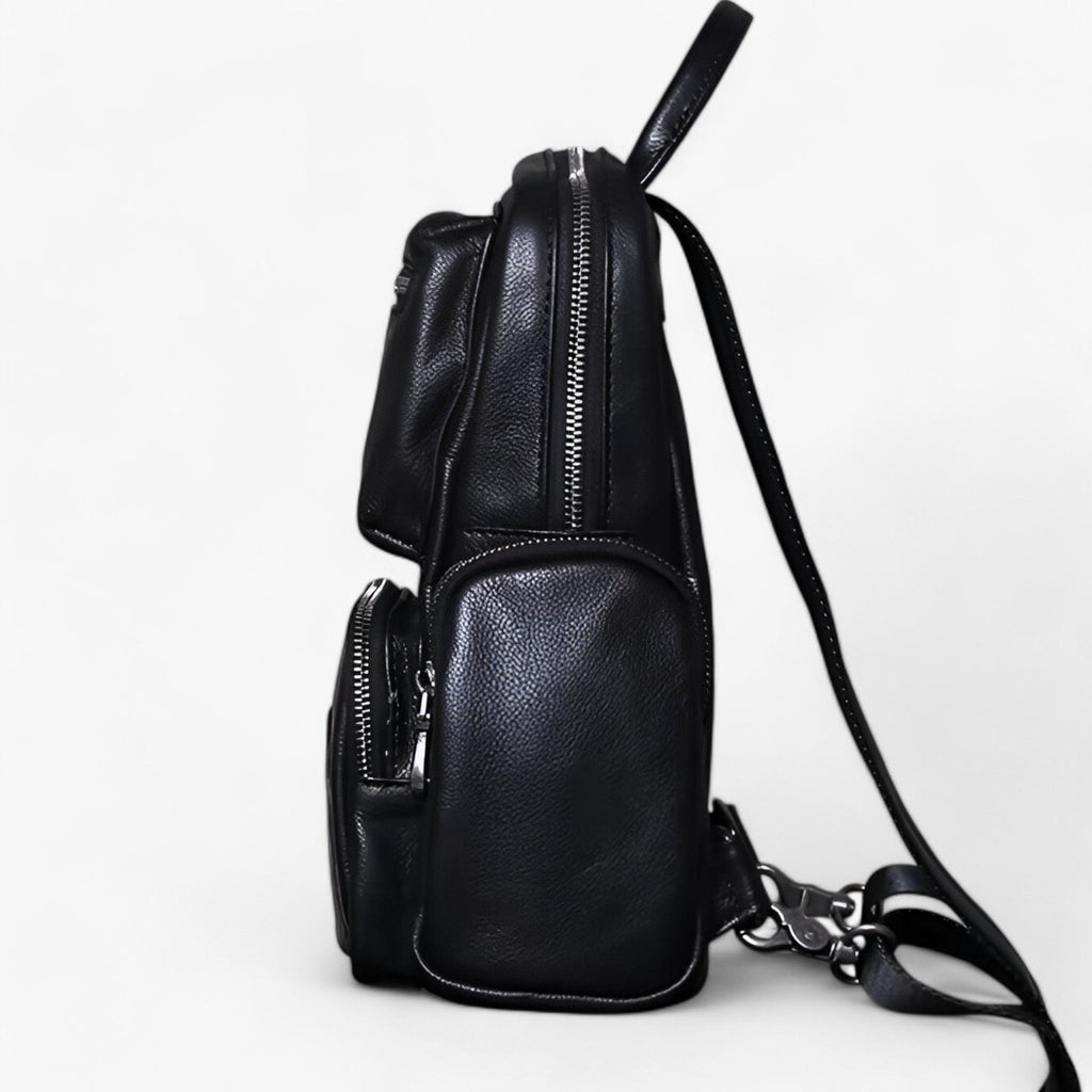 Men's Two-in-One Leather Chest Bag and Backpack