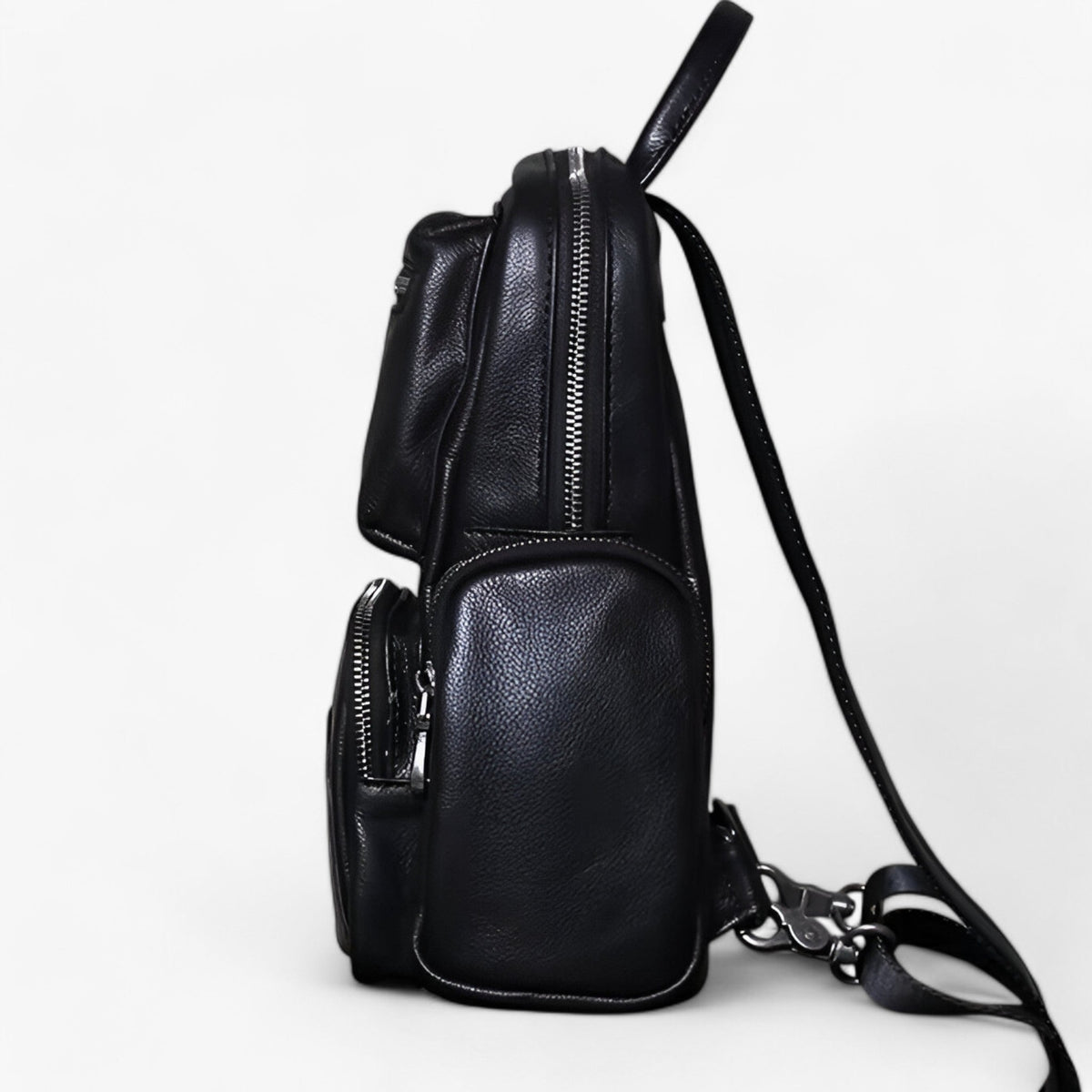 Men's Two-in-One Leather Chest Bag and Backpack