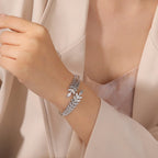 Laurel Leaf Cuff Bracelet with Adjustable Fit
