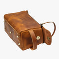 Men's Spacious Leather Toiletry Wash Bag for Travel
