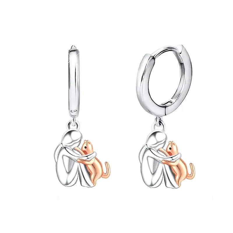 Cat Hug Earrings in Three Styles
