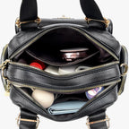 Multifunctional PU Leather Handbag with Organised Pockets
