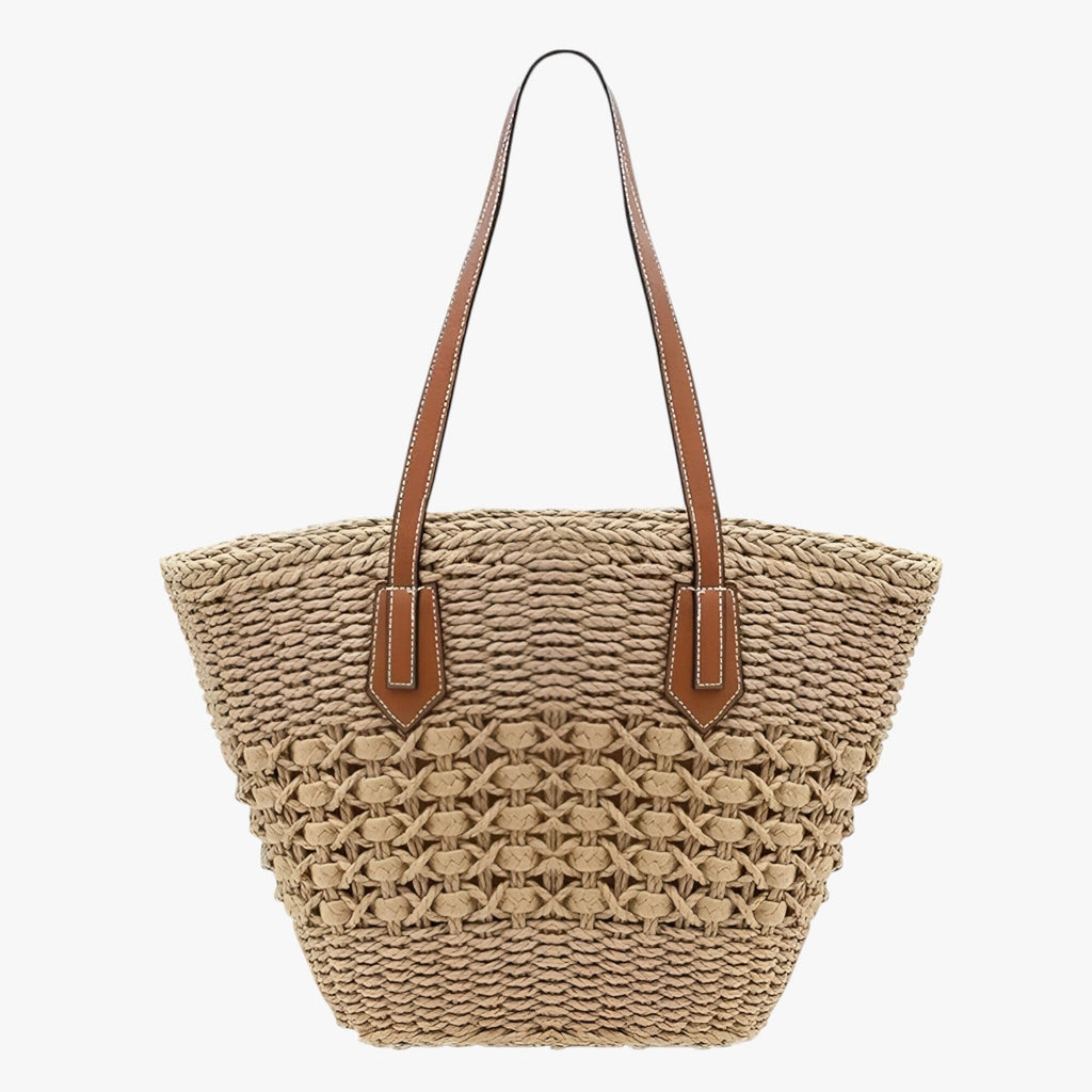 Women's Lightweight Woven Straw Summer Shoulder Bag