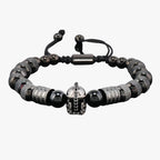 Beaded Bracelet with Spartan Helmet Charm