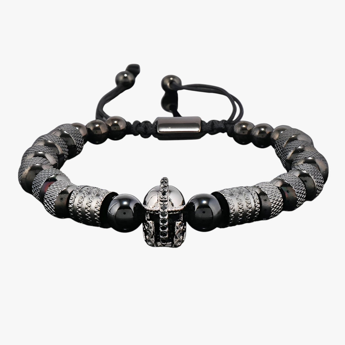 Beaded Bracelet with Spartan Helmet Charm