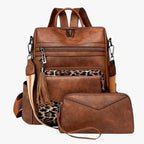 Elegant Soft Leather Backpack with Laptop Space