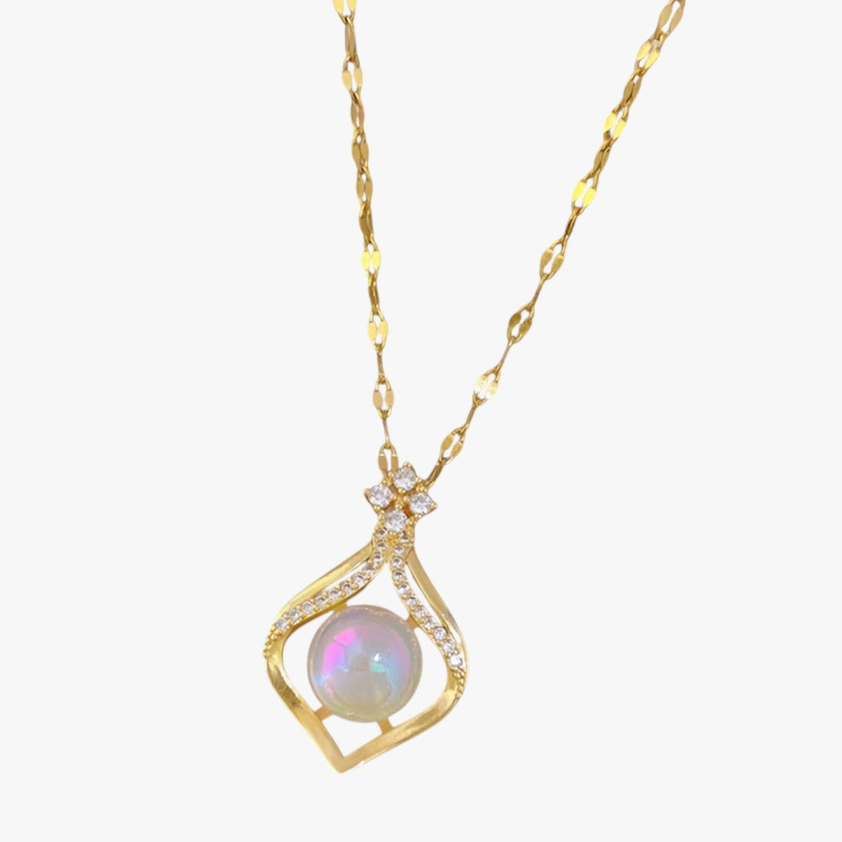 Parelketting met zeemeermin-geïnspireerde details