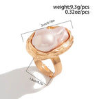 Chunky Baroque Pearl Cocktail Ring