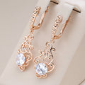 Gold-Tone Earrings with Crystal