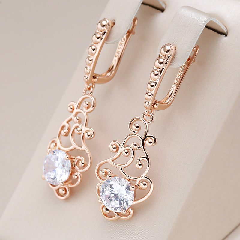 Gold-Tone Earrings with Crystal