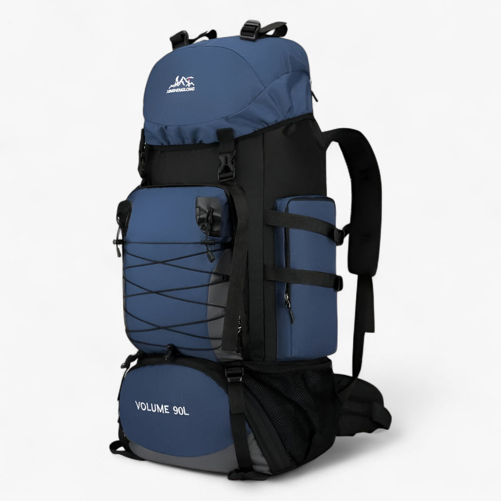 Unisex 90L Waterproof Nylon Hiking and Travel Backpack