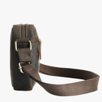 Men's Elegant Dark Brown Organised Shoulder Bag