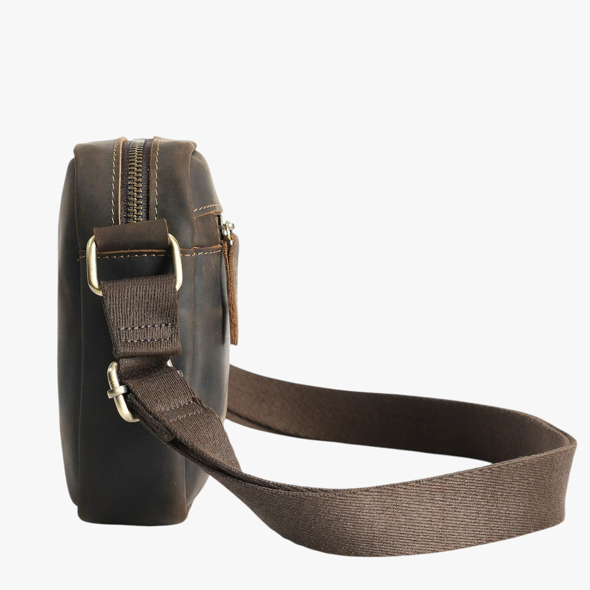 Men's Elegant Dark Brown Organised Shoulder Bag